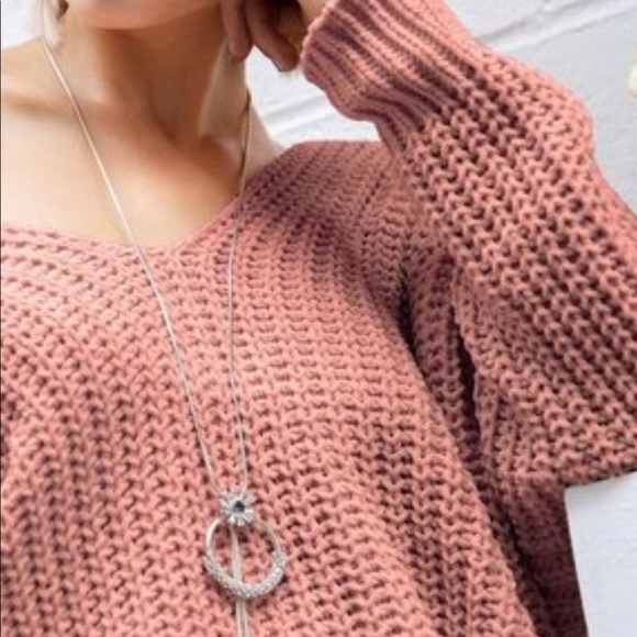 ❄️SOFT RED BEAN KNIT SWEATER - Picture 6 of 6